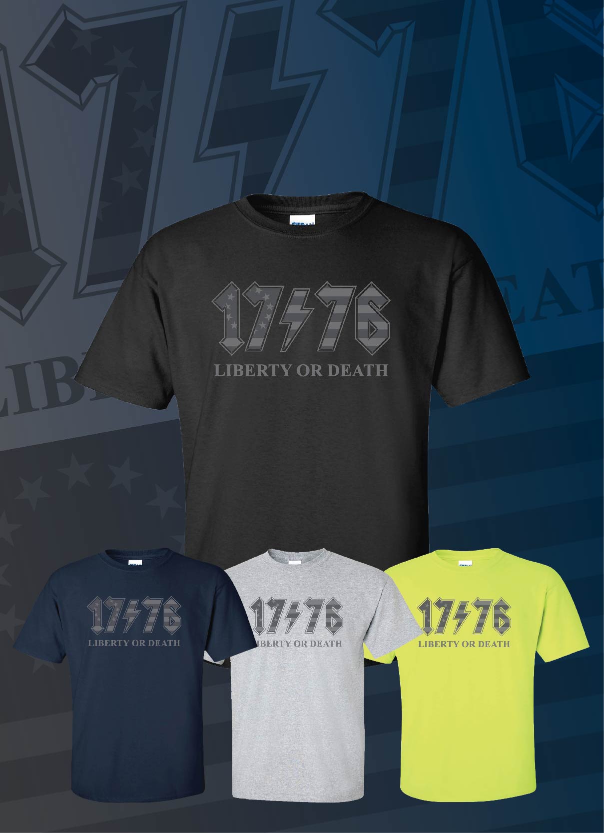 Liberty Or Death "1776" Rocker   T-Shirt