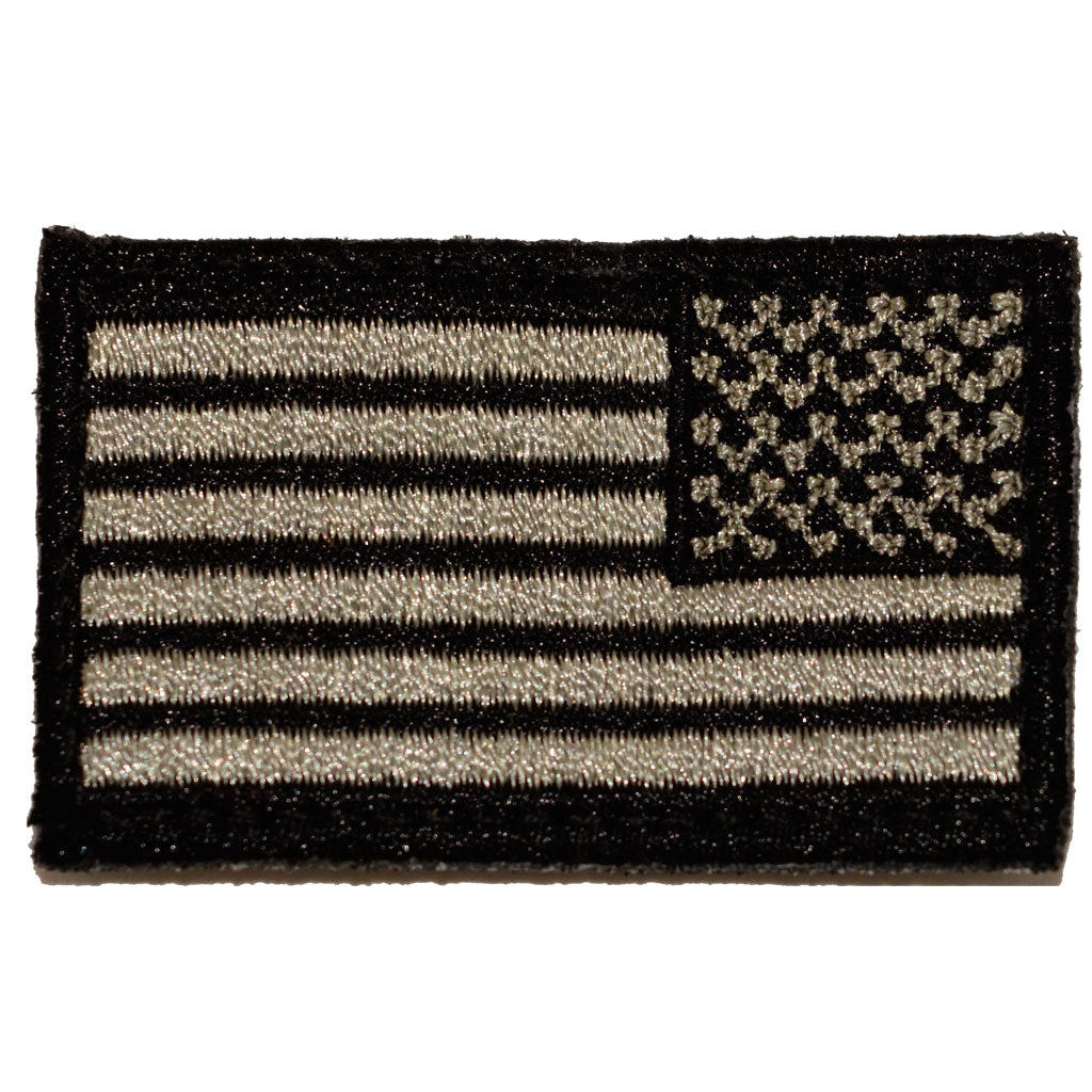 Reverse Mini USA Flag Patches - 1.5" x 2" - Reverse