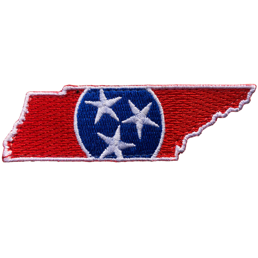 Tennesee - Die-Cut State Tristar Flag Patch