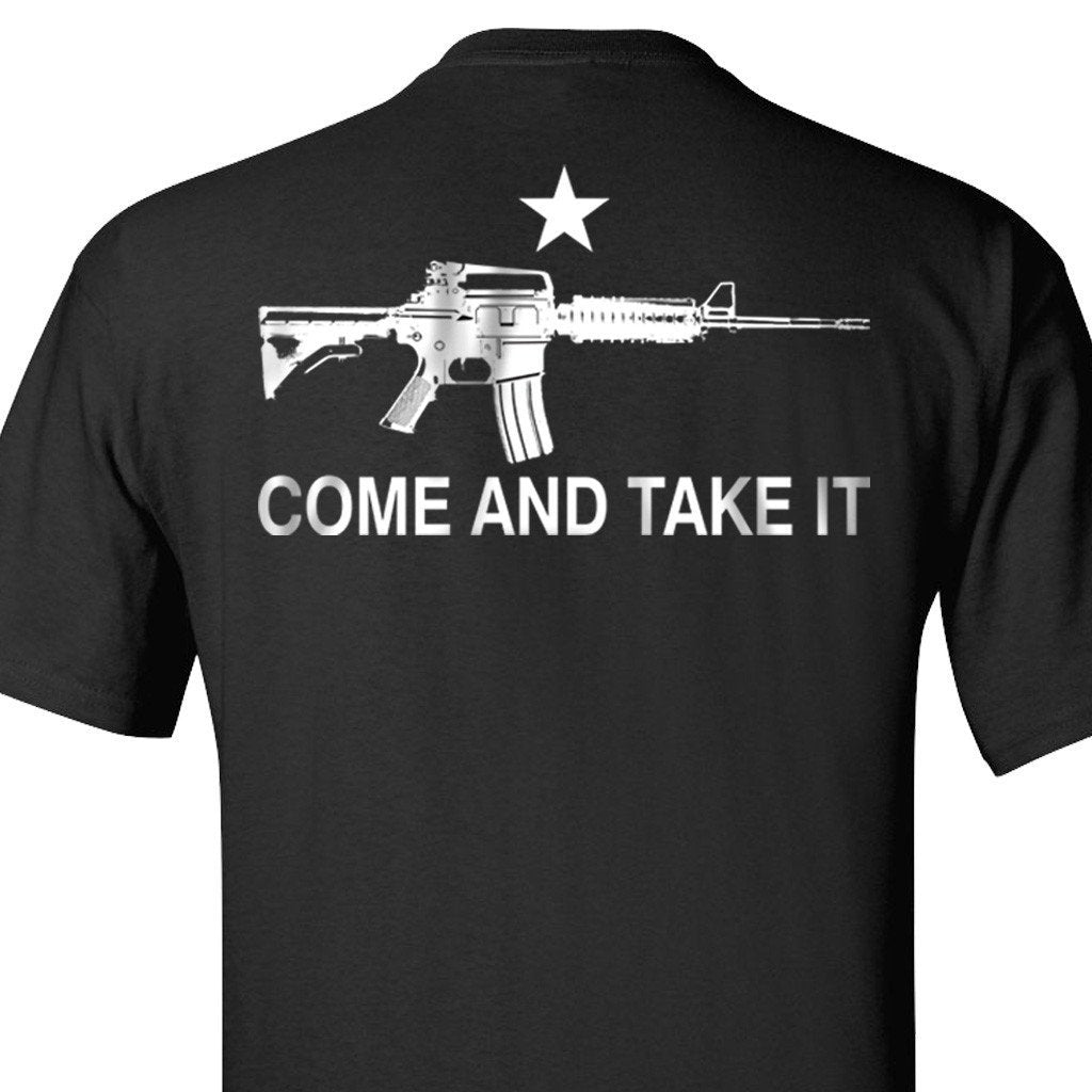 Black Assault Rifle Come and Take It T-Shirt