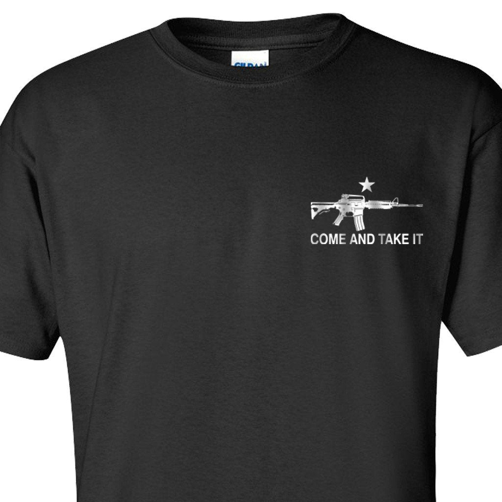 Black Assault Rifle Come and Take It T-Shirt