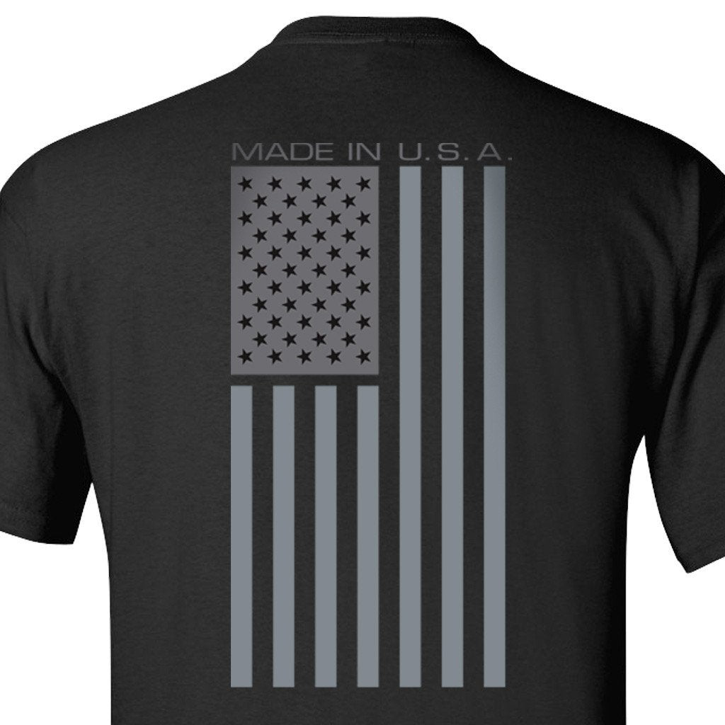 Made in USA Black T-Shirt - Back Printed