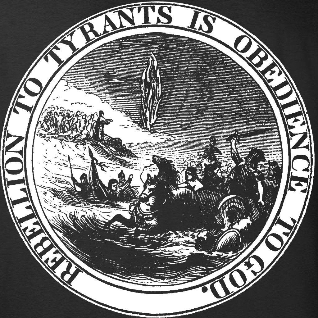 Black - Rebellion to Tyrants is Obedience to God T-Shirt