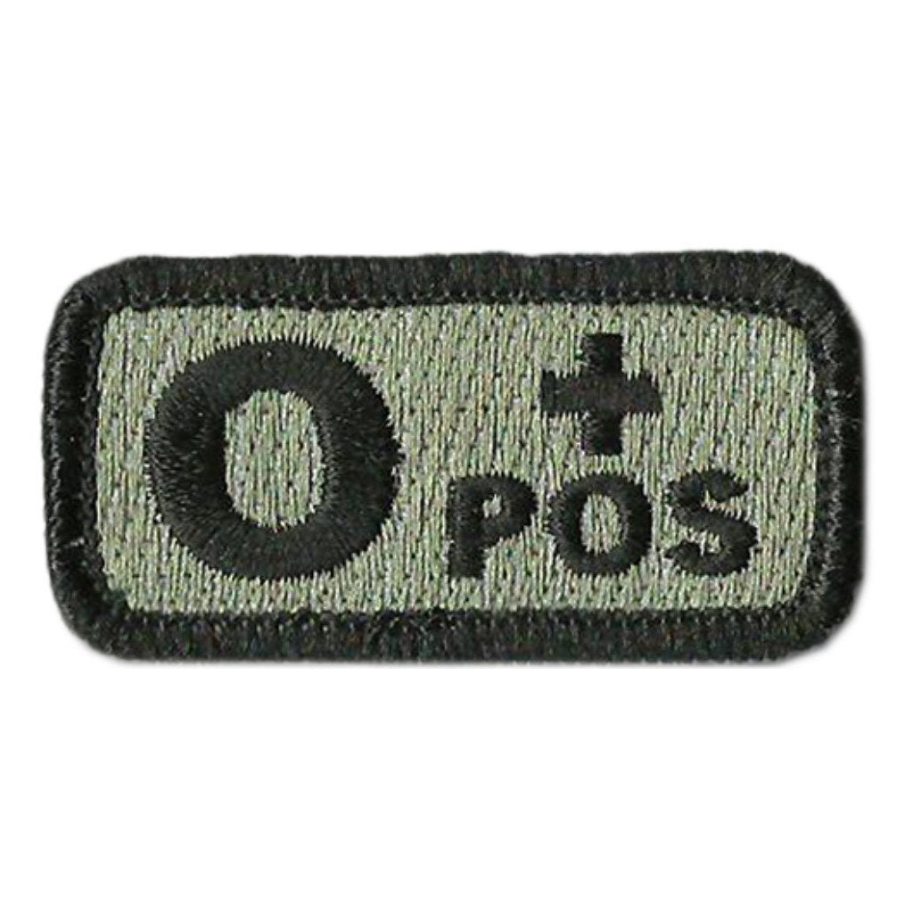 Blood Type Patches - Type O Positive - 2" x 1"