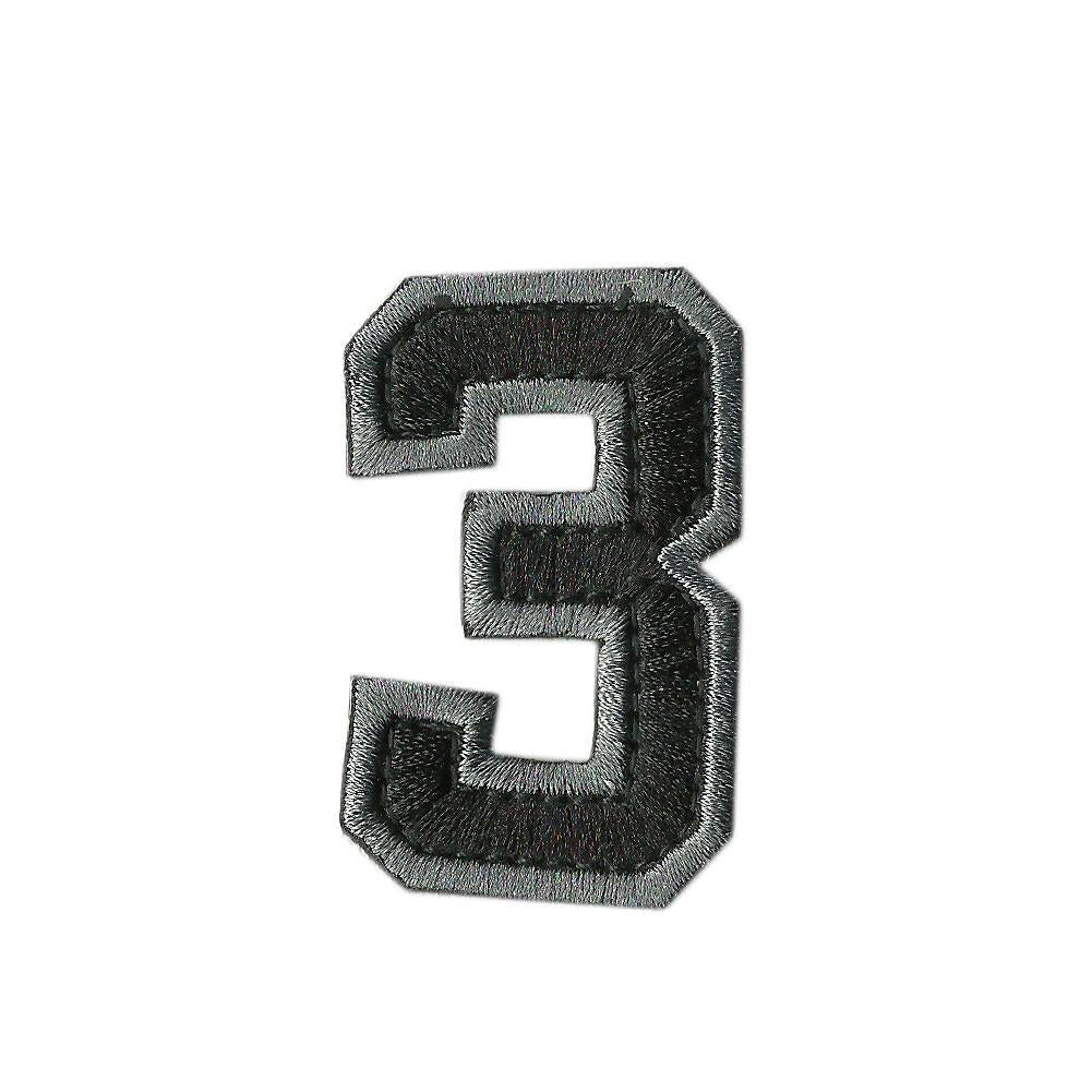 Tactical Numbers 2" x 1.25" - Silver-Black