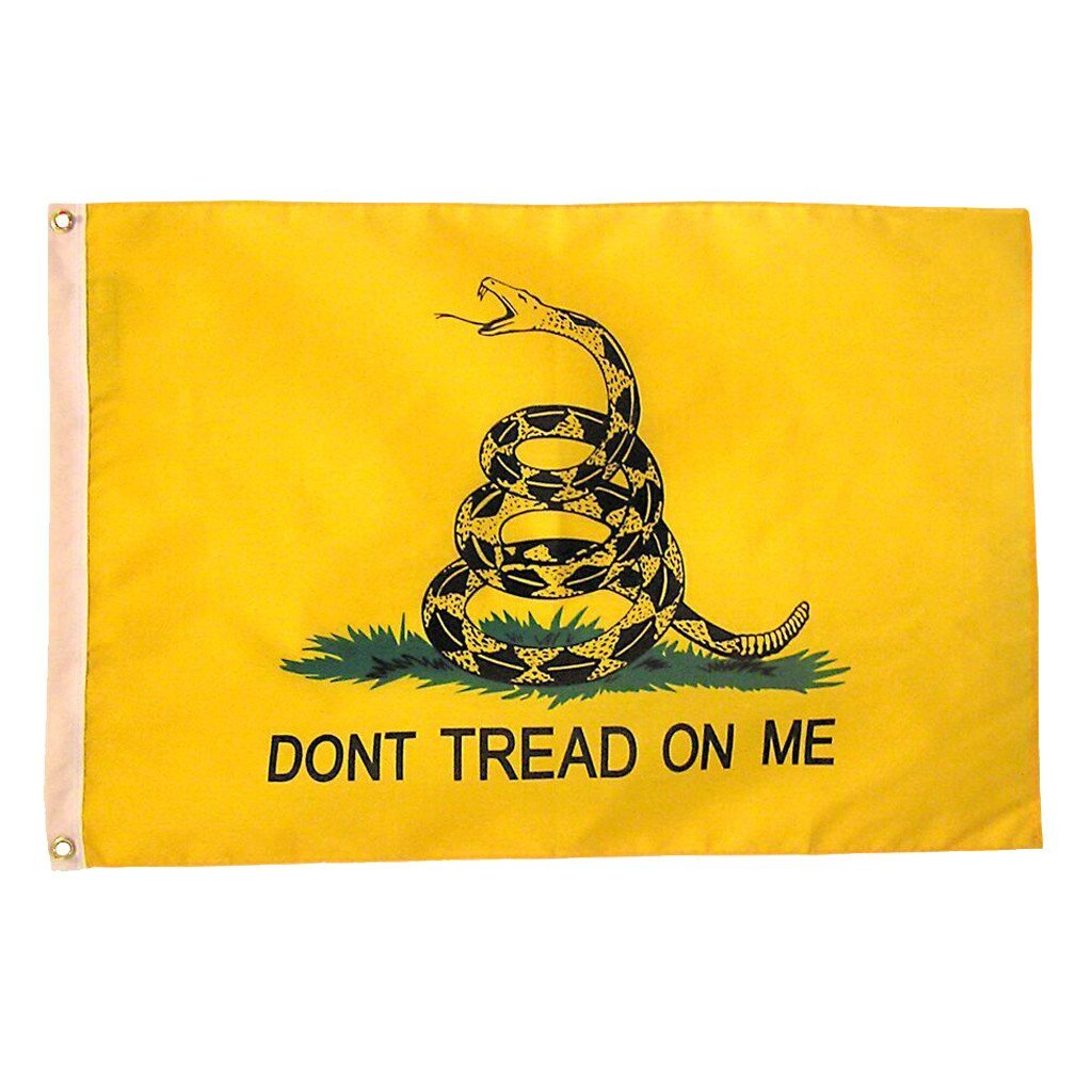 Double Sided Super Poly Gadsden Flag: 3 Sizes Available
