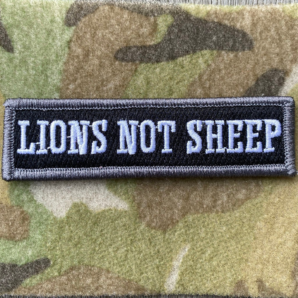 1" x 3 3/4" Lions Not Sheep Morale Patch