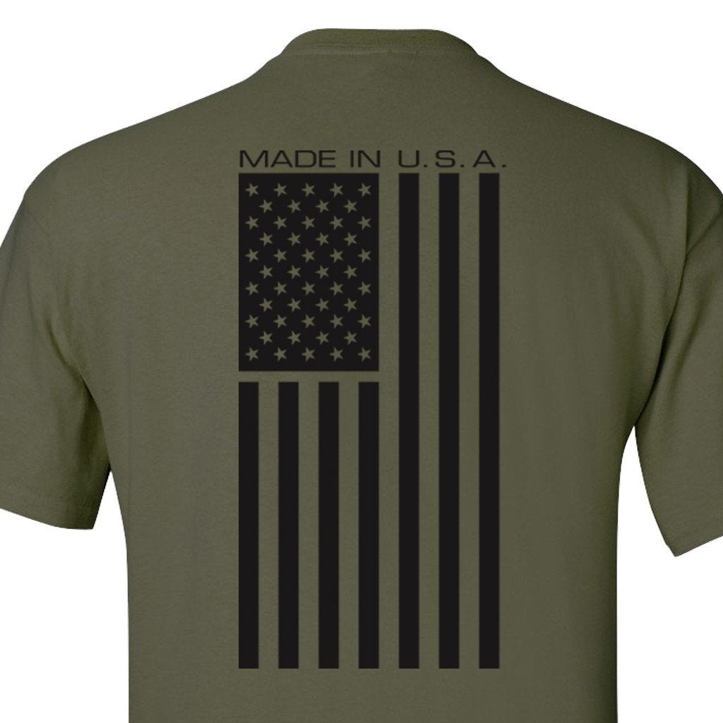 Made in USA Mil-Green T-Shirt - Back Printed