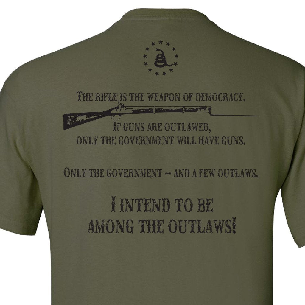 American Outlaw - Olive Drab T-Shirt