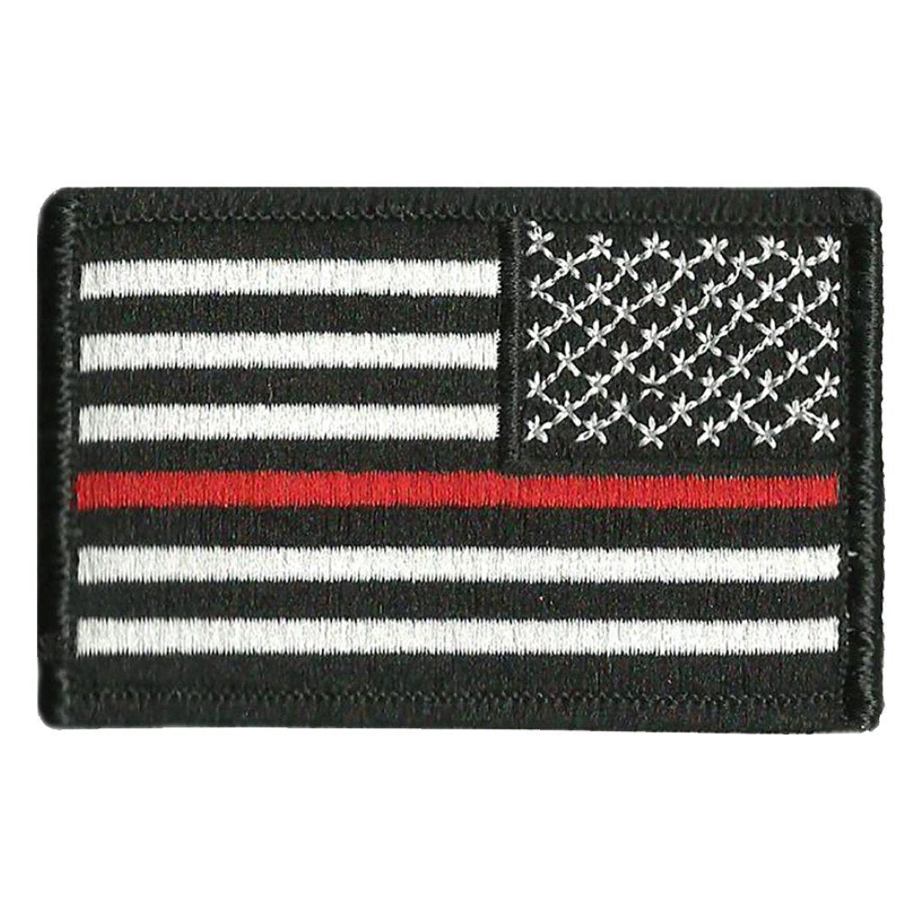 2"x3" Thin Red Line Flag Patch - Reverse