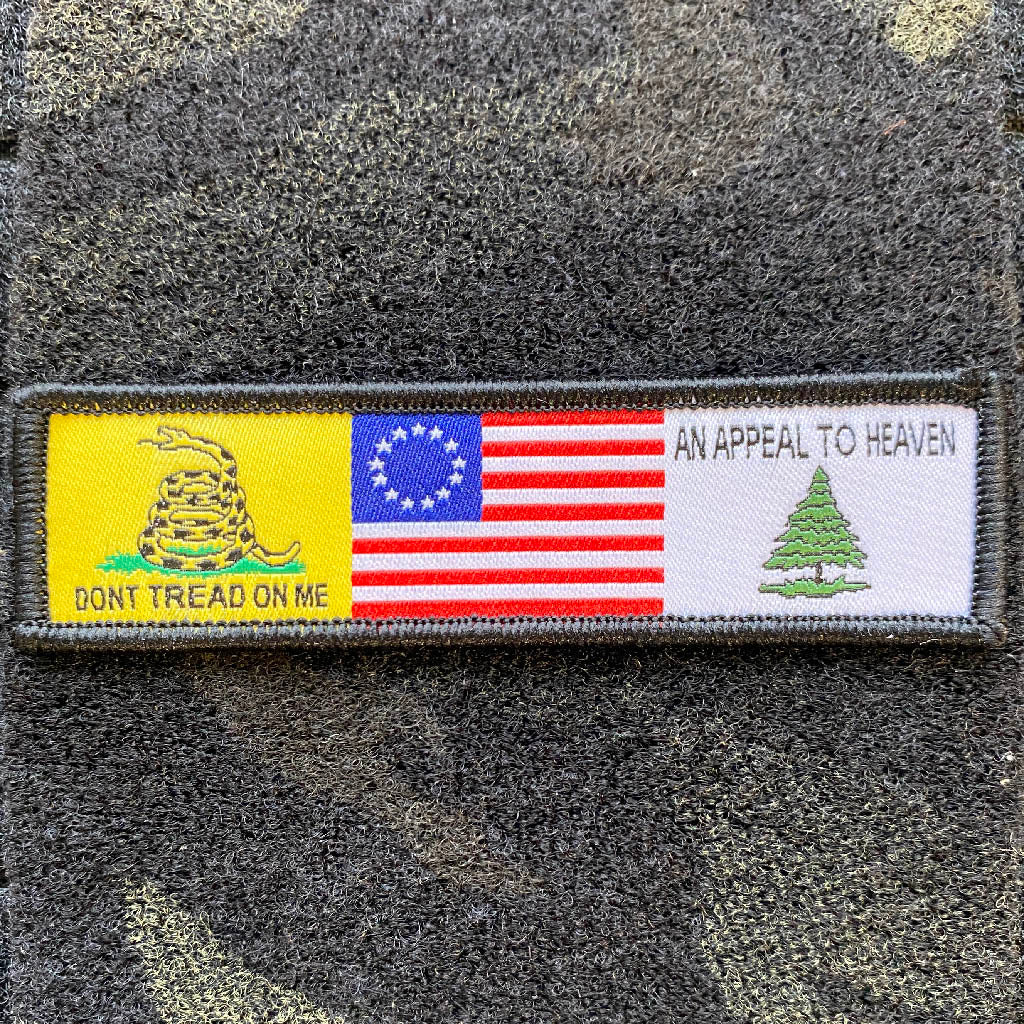 Three Flags Morale Patch  - Gadsden Betsy Appeal