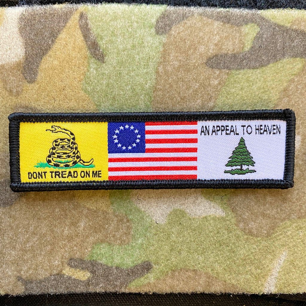 Three Flags Morale Patch  - Gadsden Betsy Appeal