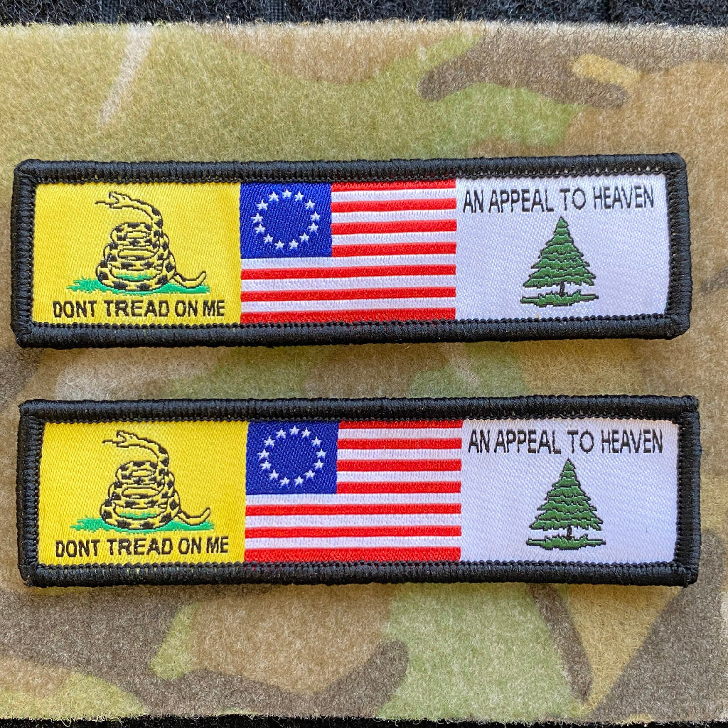 Three Flags Morale Patch  - Gadsden Betsy Appeal