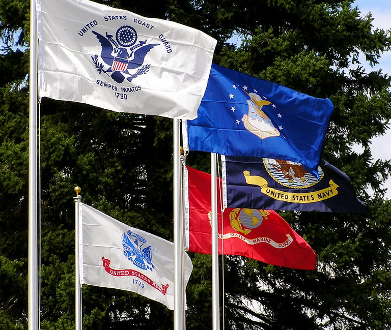 Army, Navy, Air Force, Marine Corps, Military Flags — Gadsden and Culpeper