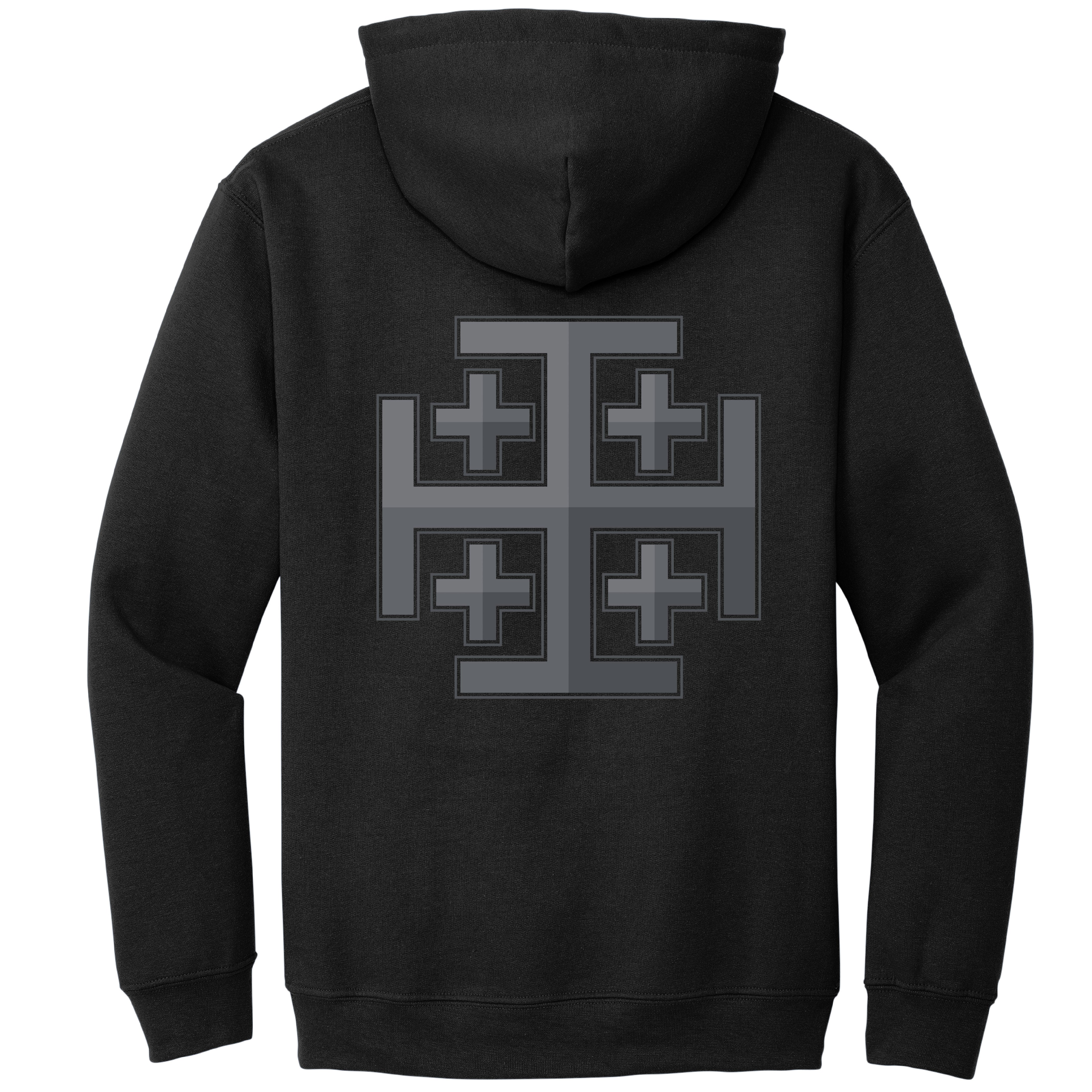 Jerusalem Cross Hooded Sweatshirts