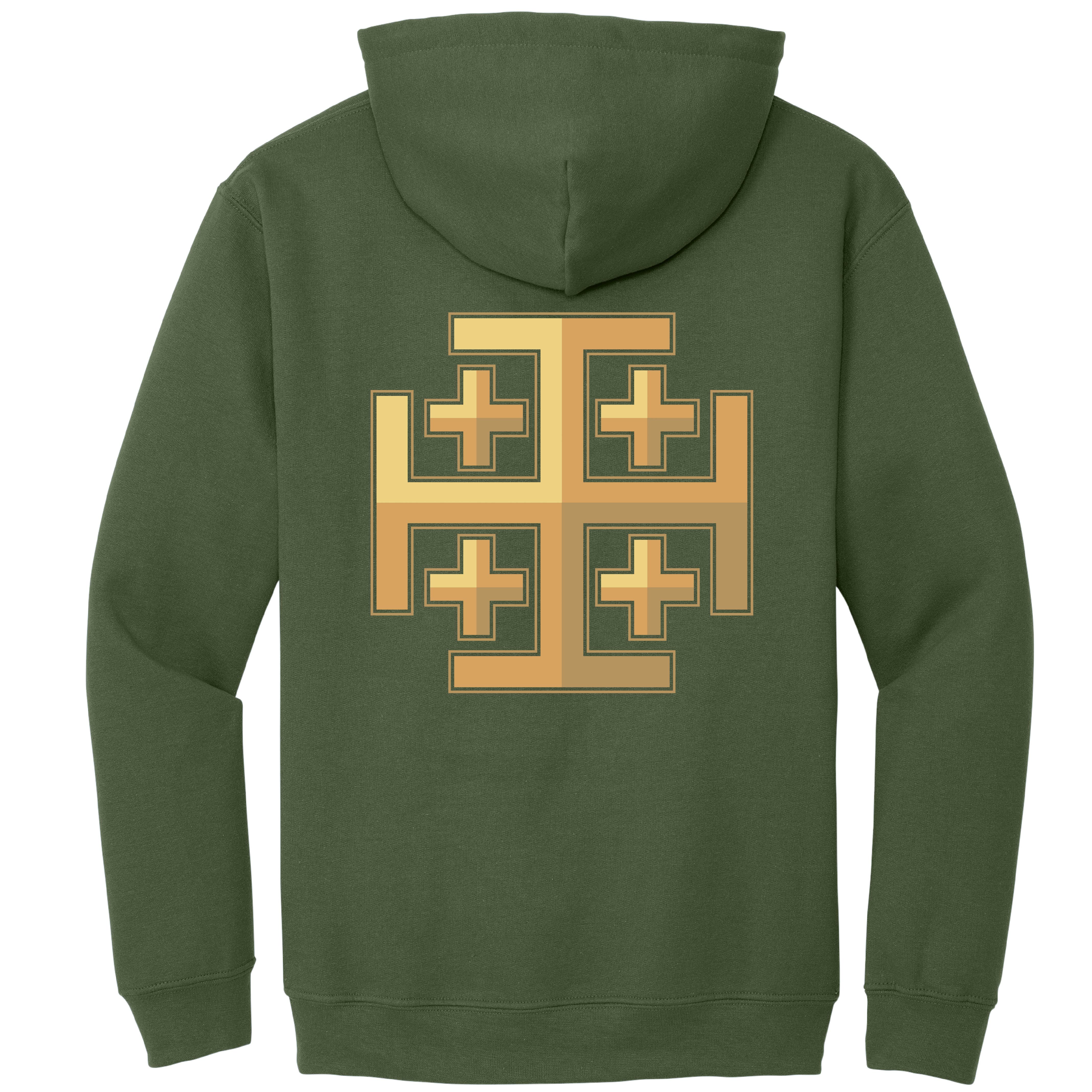 Jerusalem Cross Hooded Sweatshirts