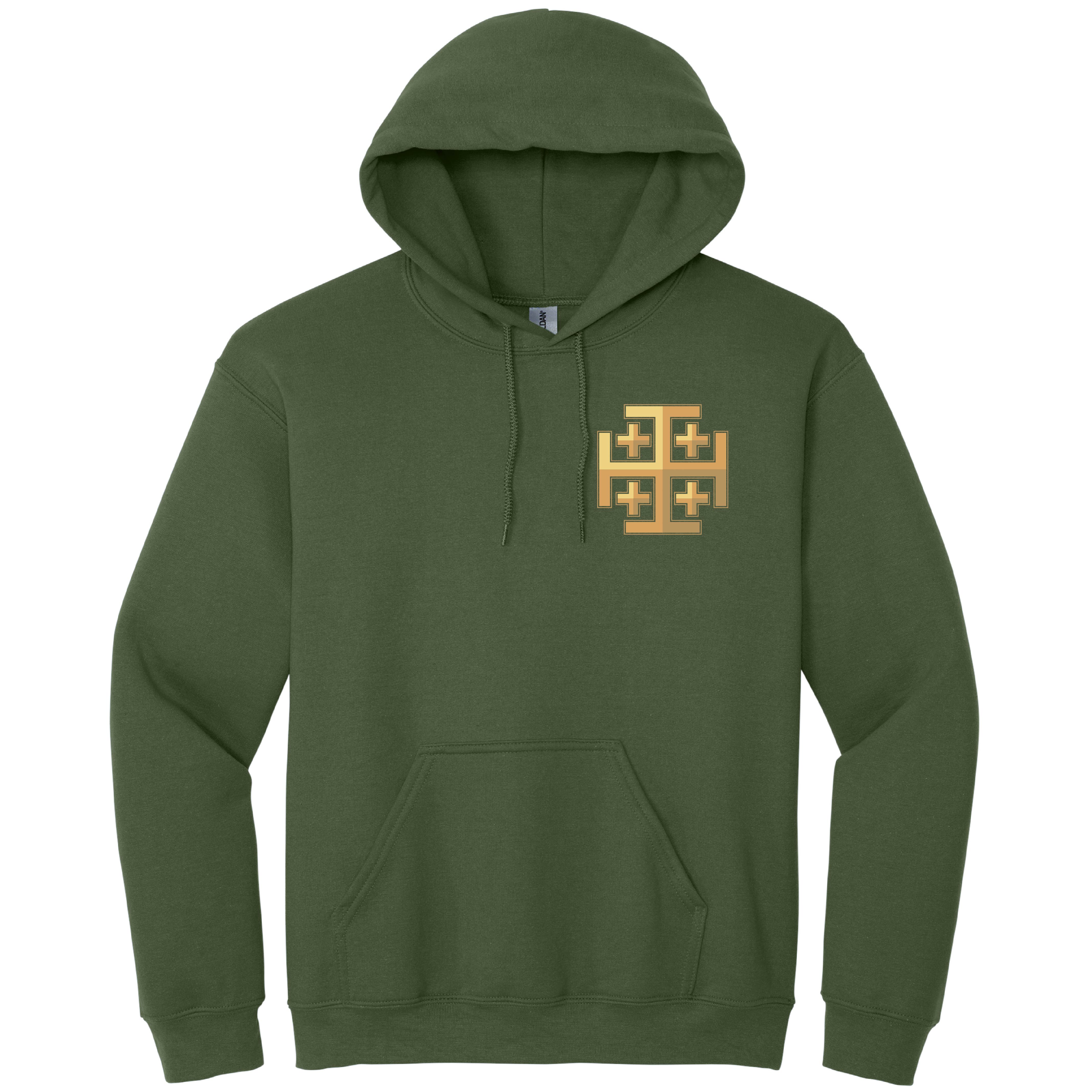 Jerusalem Cross Hooded Sweatshirts