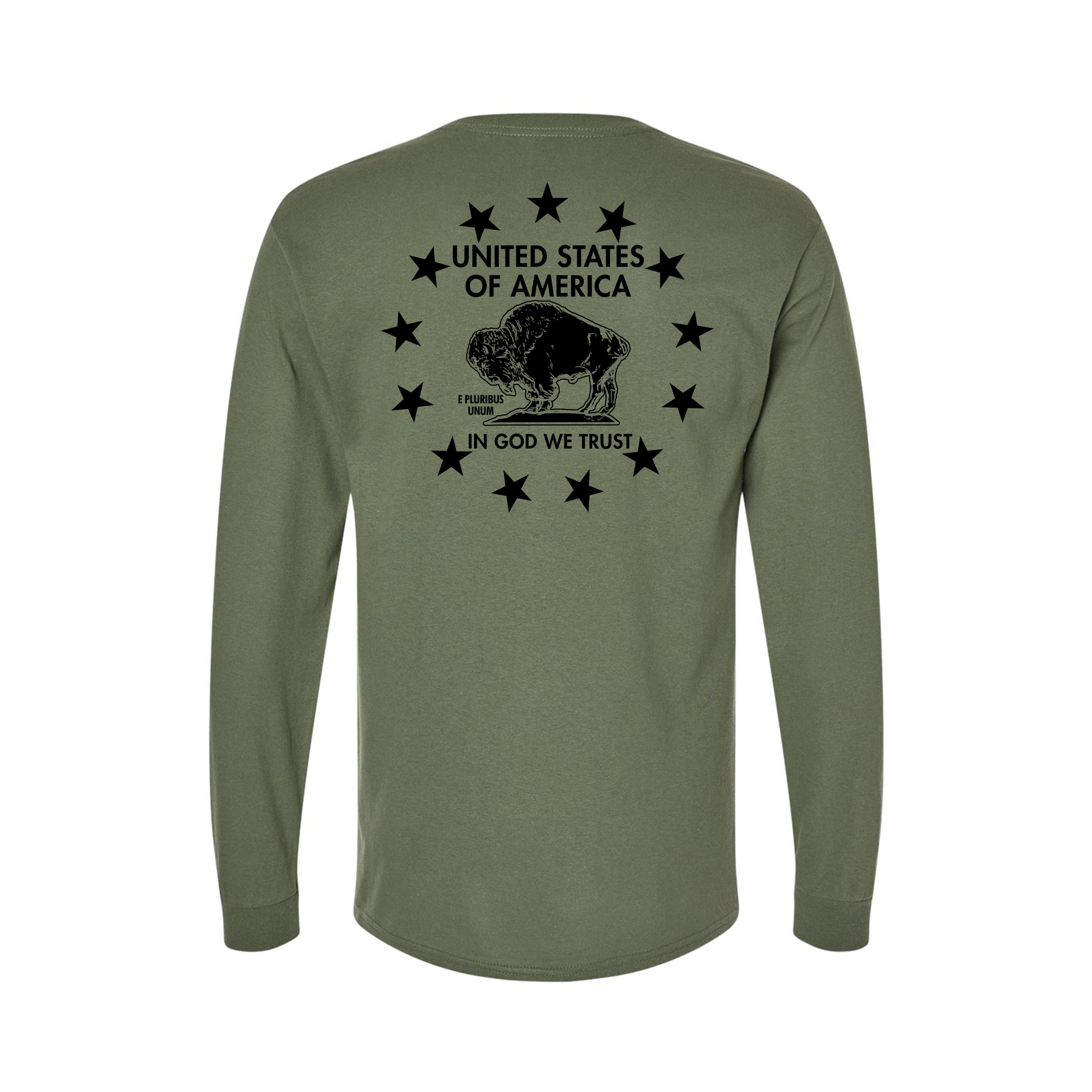 American Buffalo - God We Trust - Longsleeve T-Shirts