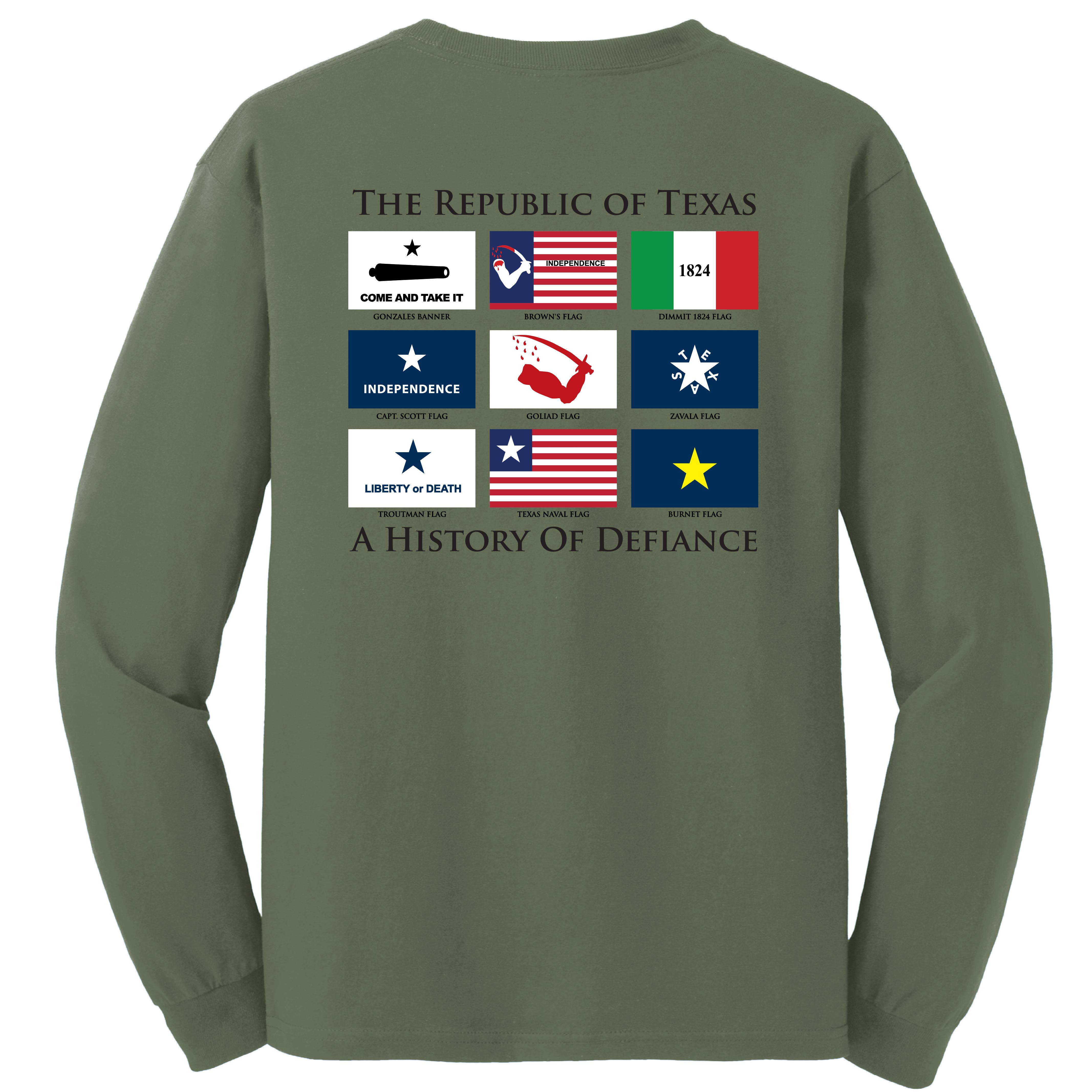 TEXAS - Flags Of Defiance Longsleeve T-Shirt