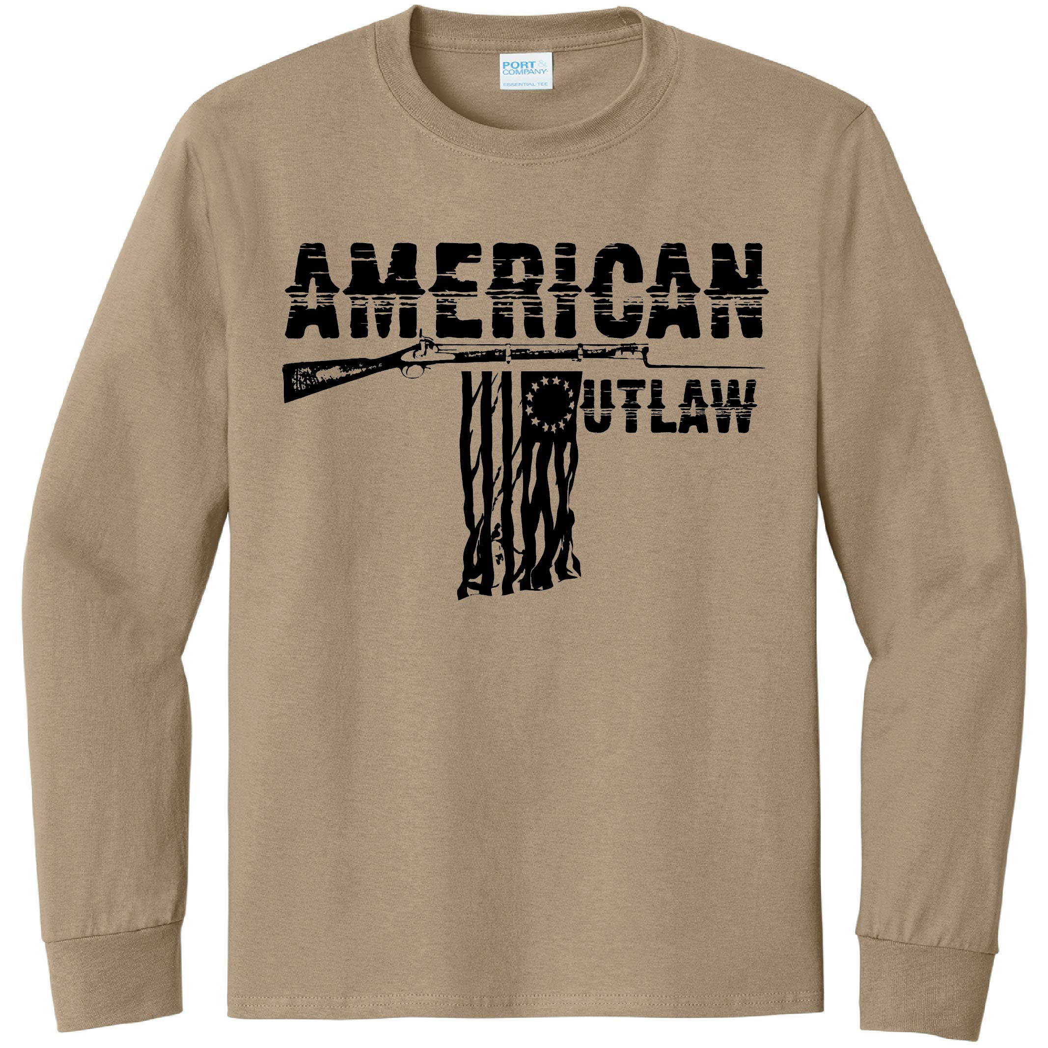 American Outlaw Longsleeve T-Shirt - Coyote