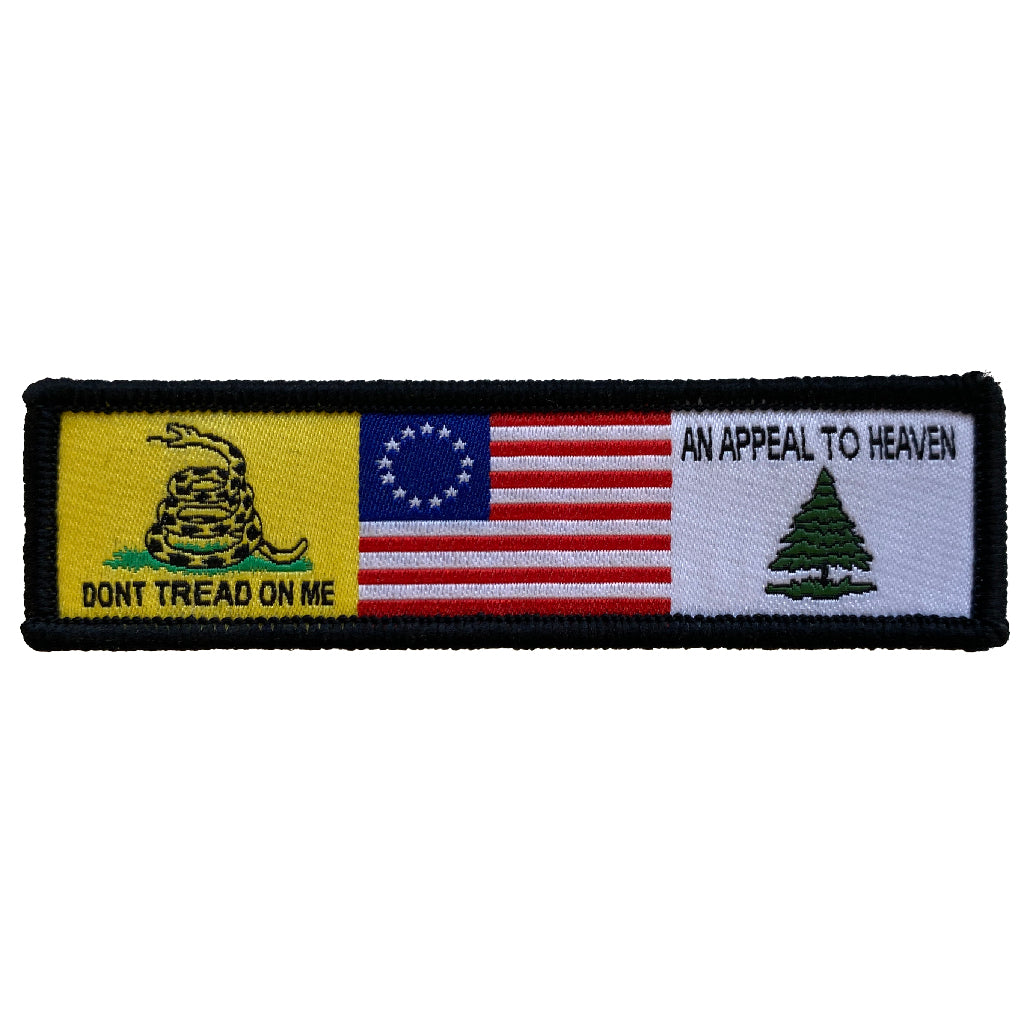 Three Flags Morale Patch  - Gadsden Betsy Appeal