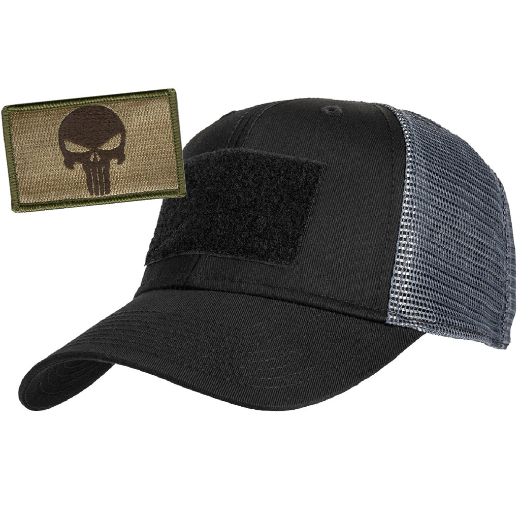 Clearance: 5.11 Tactical Cap Bundle -TRUCKER Black w Skull