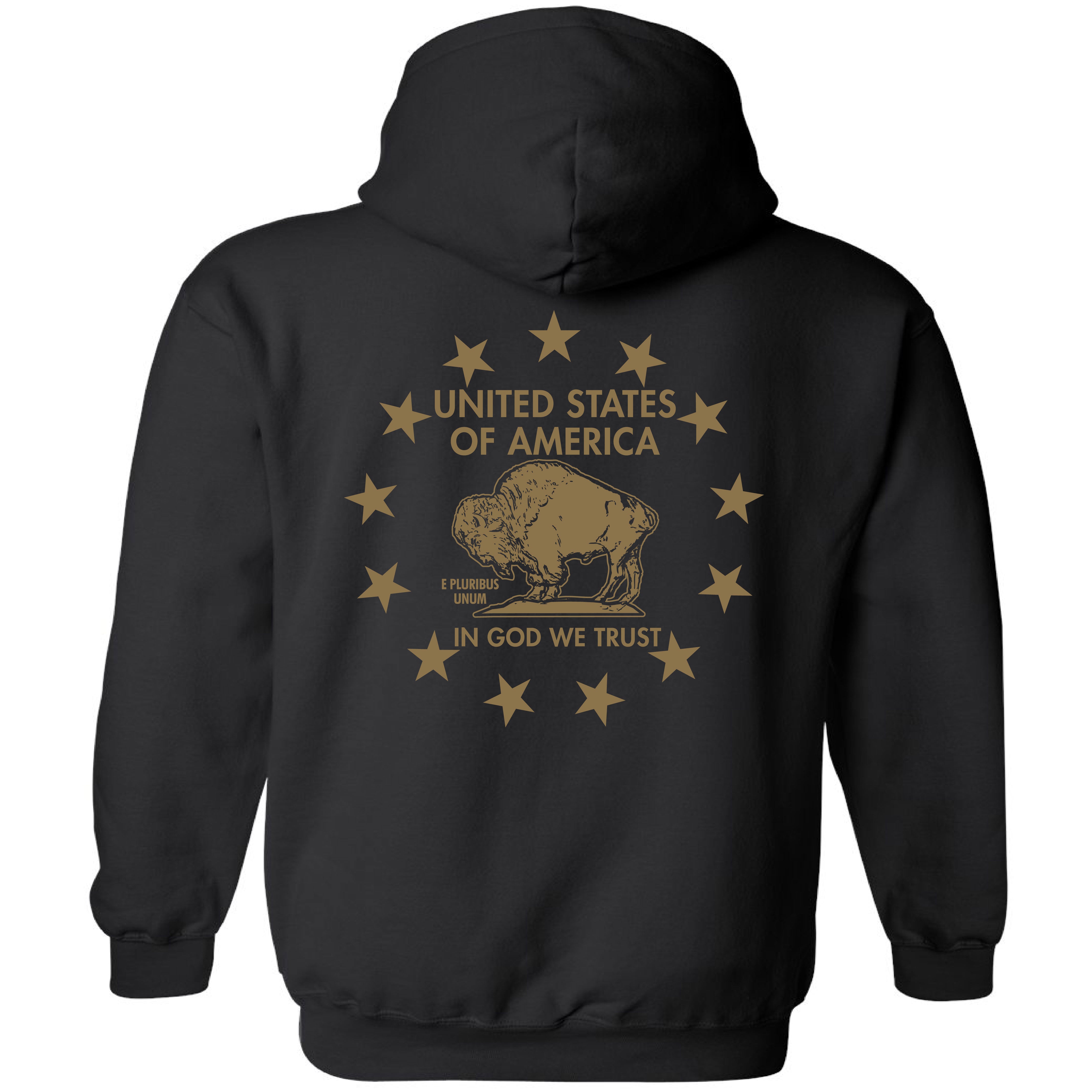 American Buffalo - Hooded Sweatshirt - Black