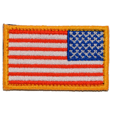 Small Reverse USA Flag Patch - Right Side Tan/Black Embroidered United –  Patch Parlor