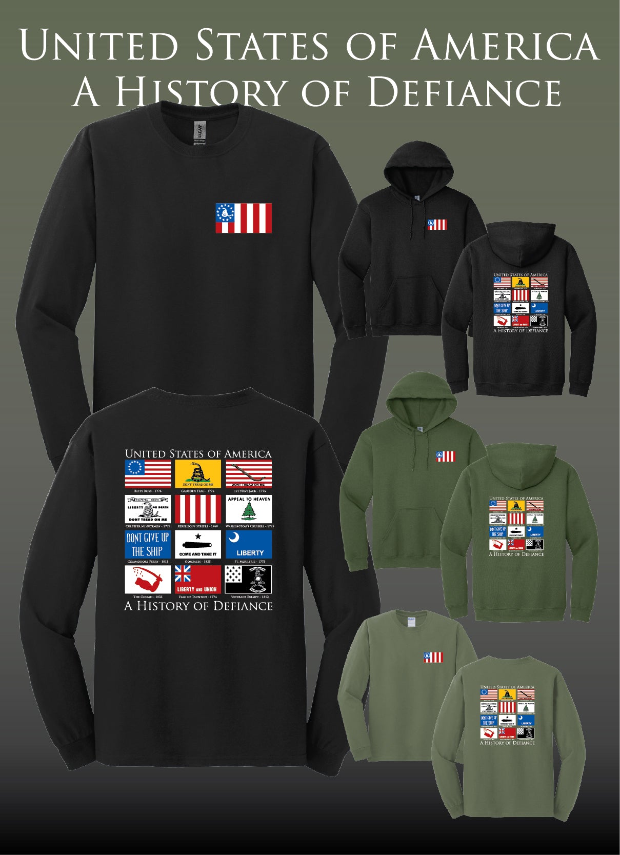 Flags of Defiance - Longsleeve T-Shirts