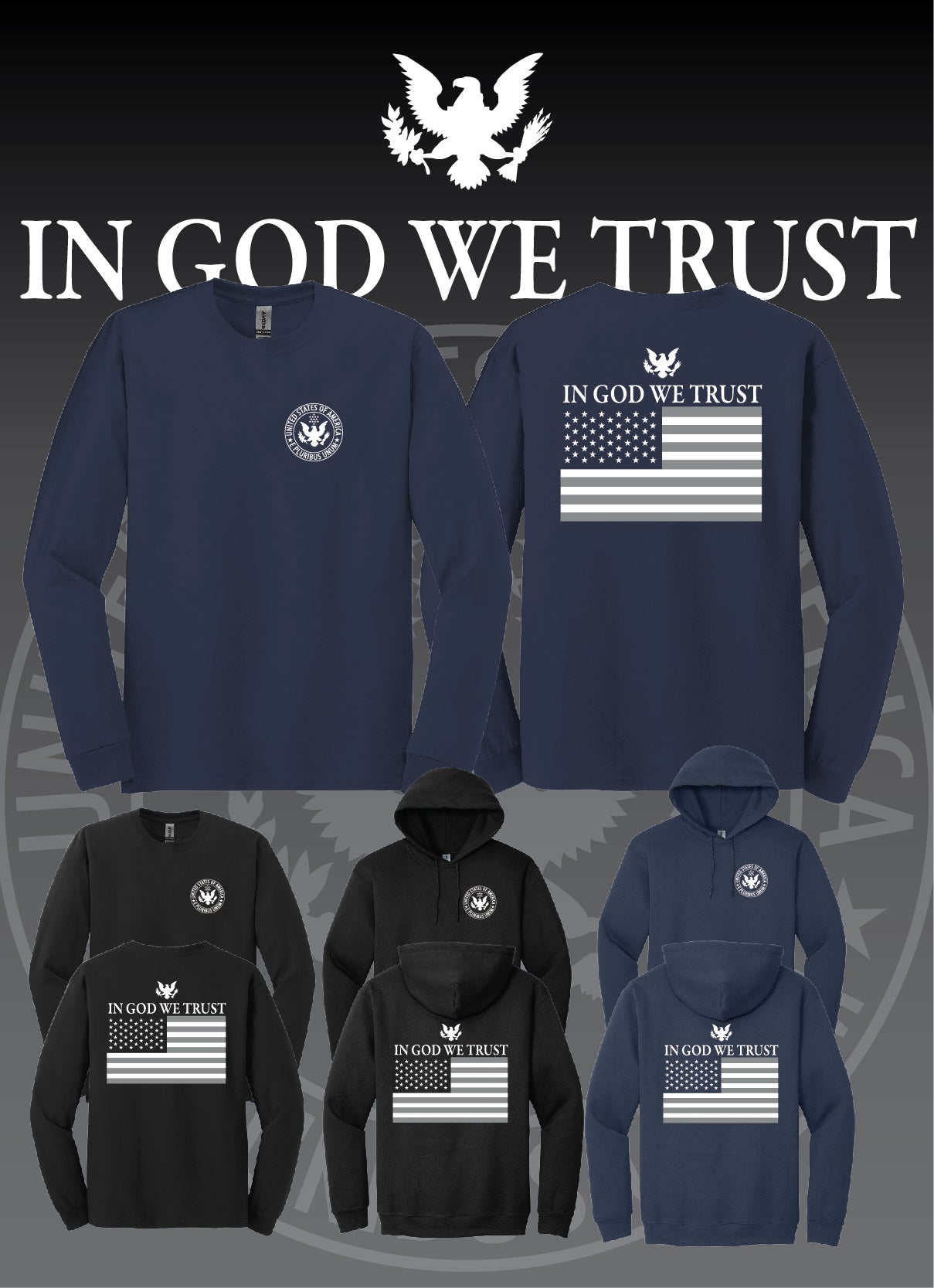 IN GOD WE TRUST Longsleeve T-Shirts