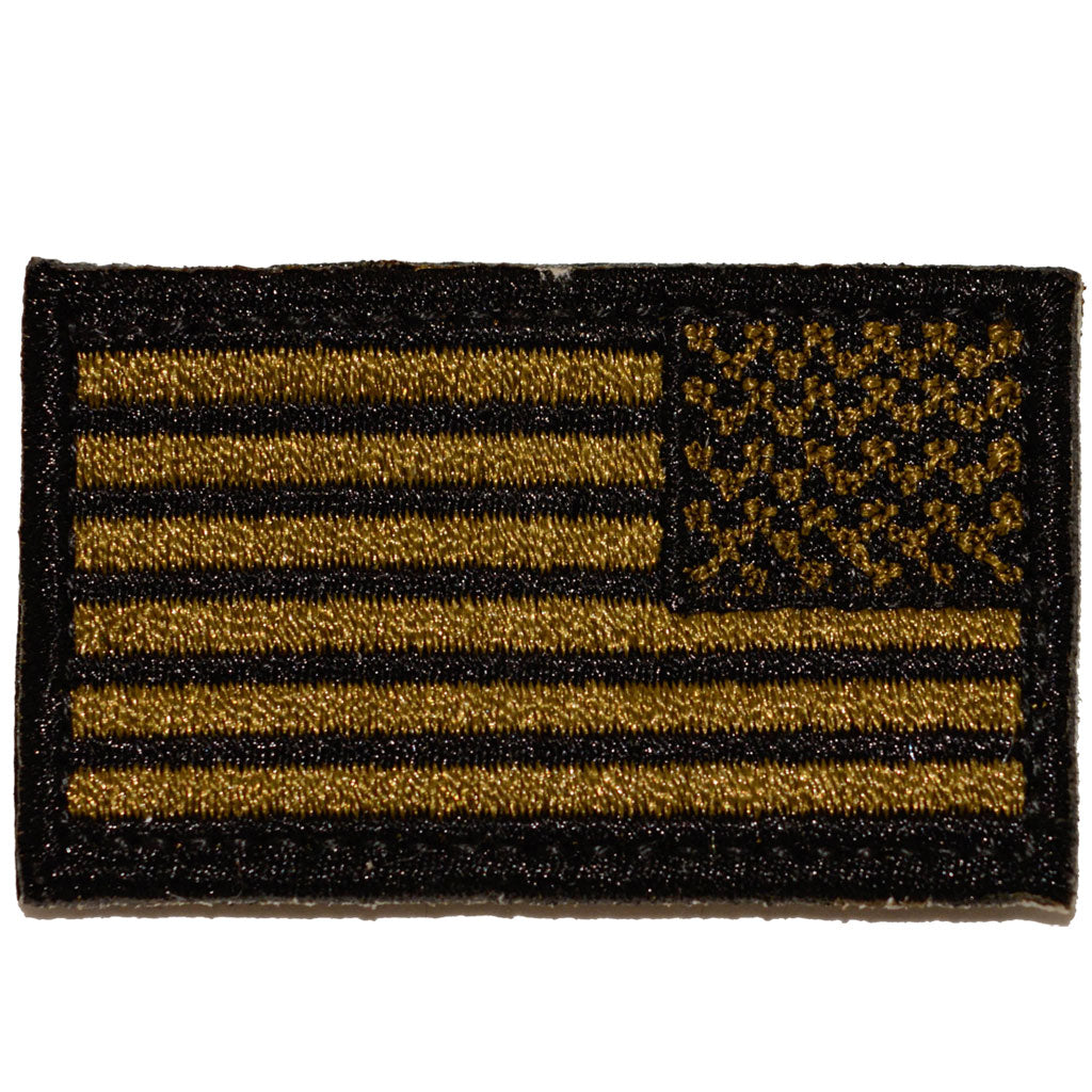 Reverse Mini USA Flag Patches - 1.5" x 2" - Reverse