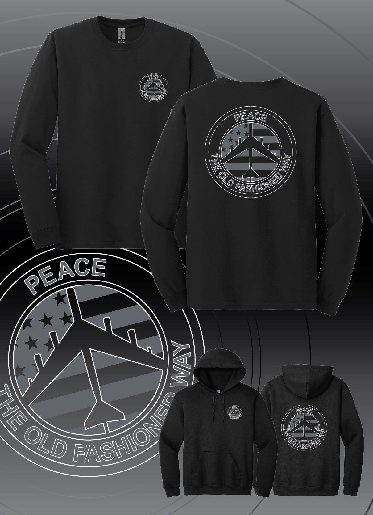 Peace The Old Fashioned Way Hooded Sweatshirt