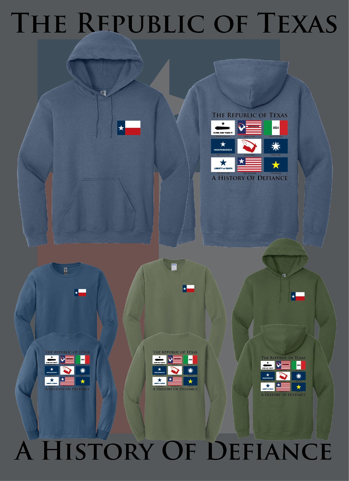 TEXAS - Flags Of Defiance Hooded Sweatshirt