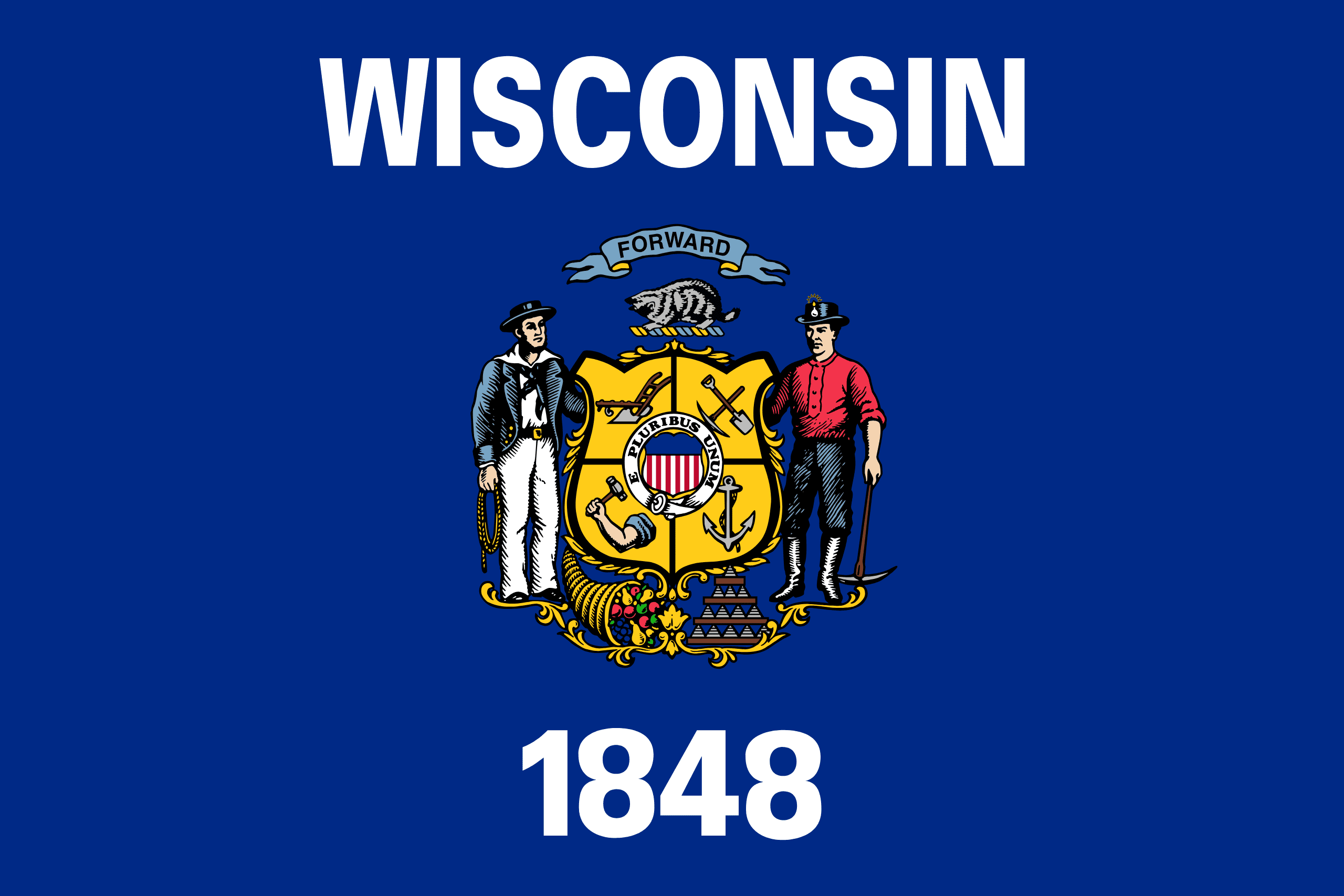State Flag T-Shirts - Wisconsin