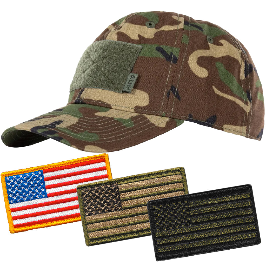 Woodland Camo 5.11 Tactical + Pick Your Patch