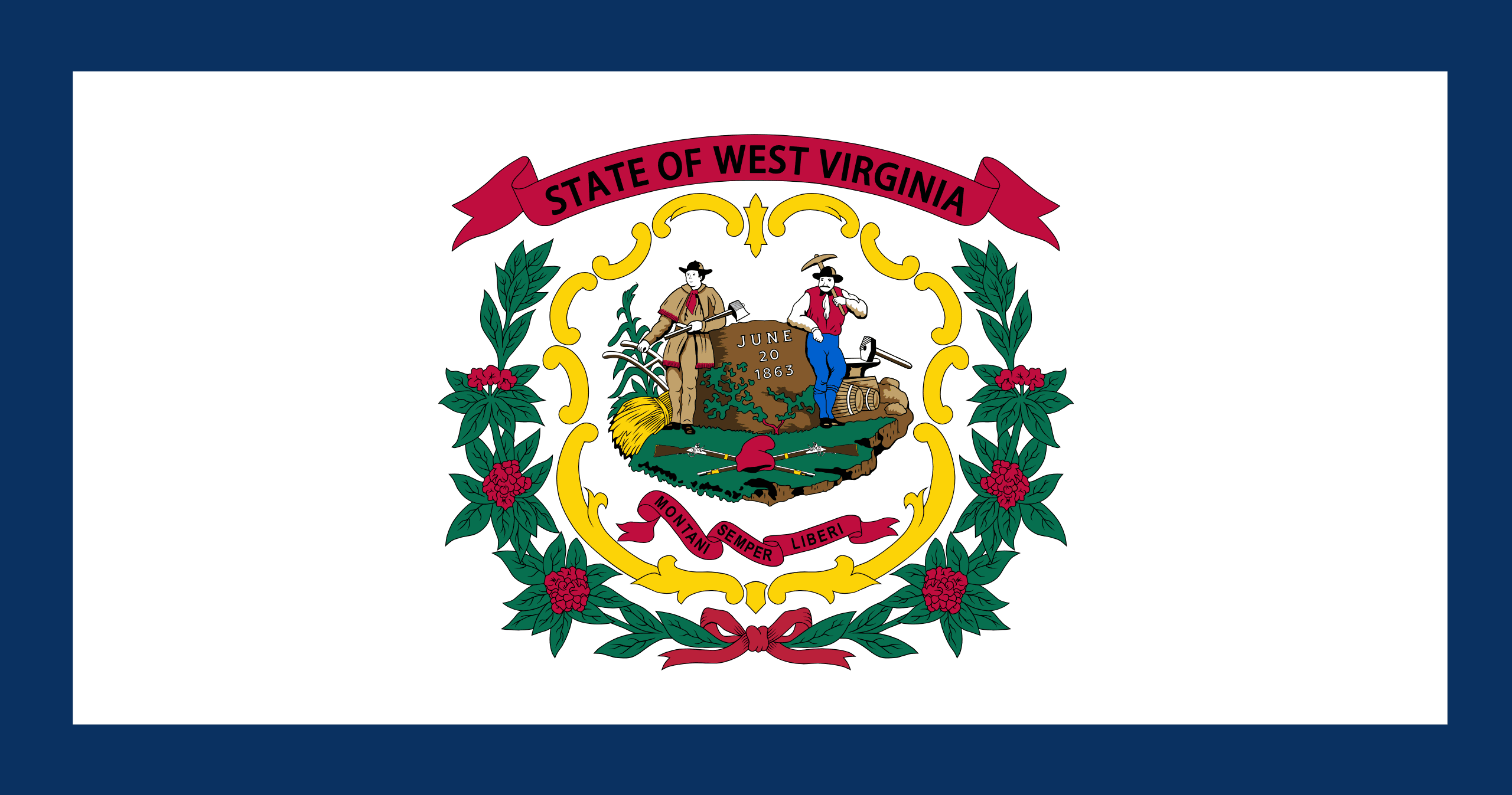 State Flag T-Shirts - West Virginia