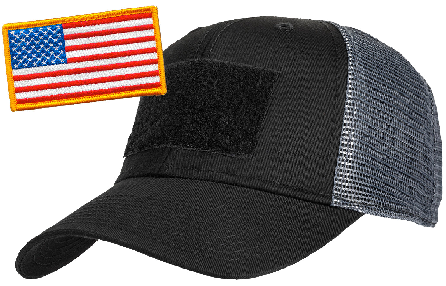 Trendy Apparel Shop Camo USA American Flag Trucker Cap