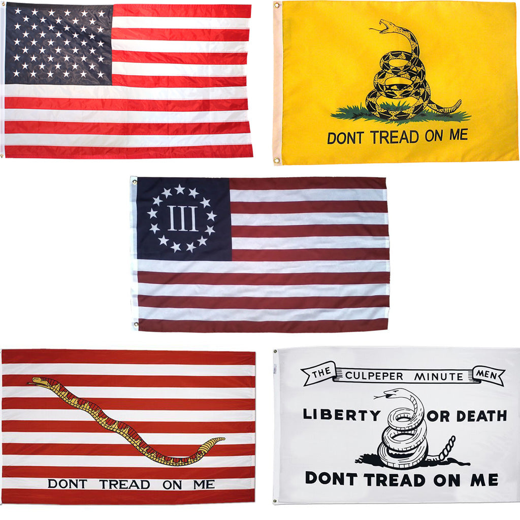 EPIC 5 Flag Set USA-Gad-Cul-NJ-Nyberg β Gadsden and Culpeper