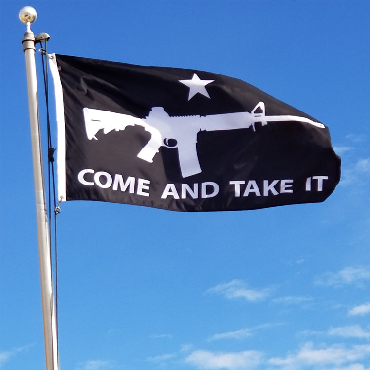 Black 3x5 ft M4 Come and Take It Super-Poly Flag