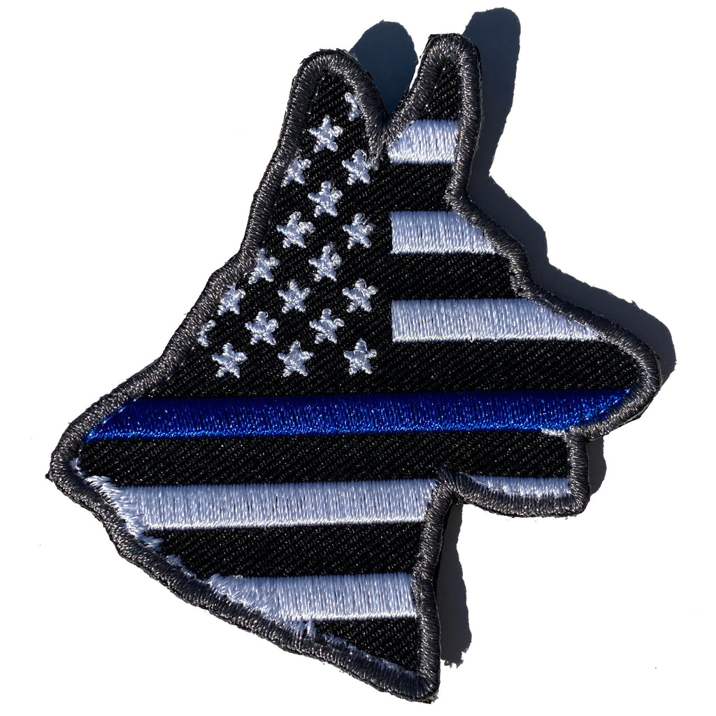 US Flag Embroidered Patch (Sew-on) Forward Full Color Royal Blue Border  1.5 x 2.5 (Small)