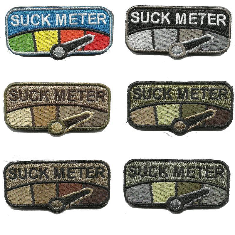 Suck Meter Tactical Patches - Die - Cut