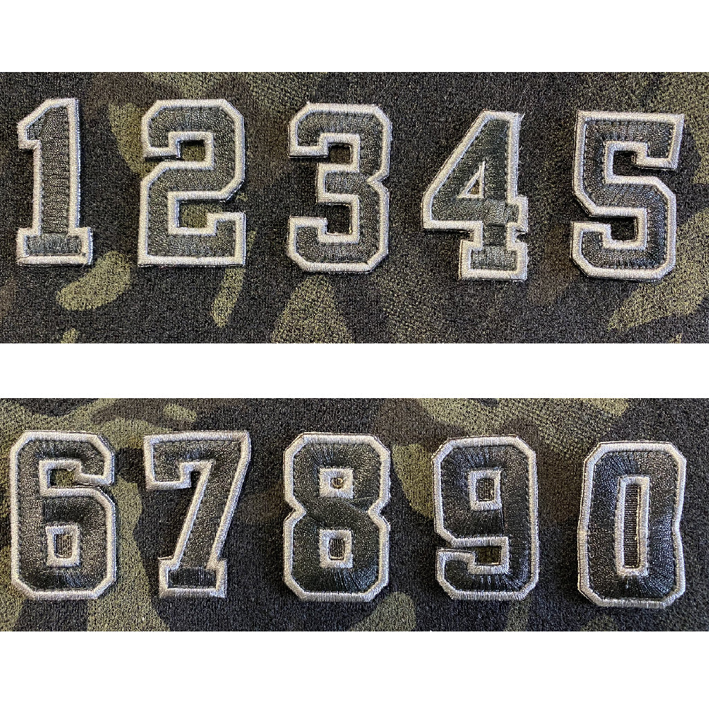 Tactical Numbers 2 x 1.25 - Silver-Black