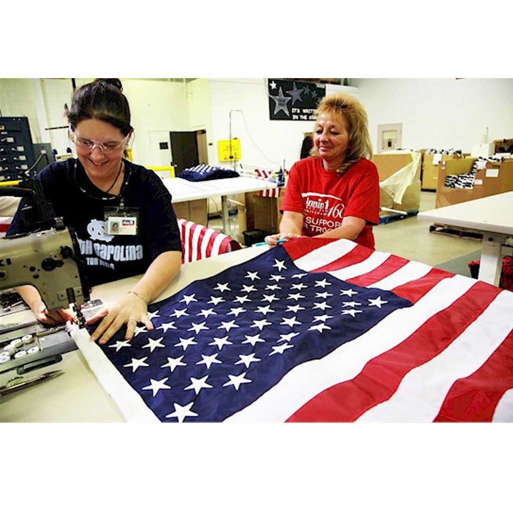 2x3 ft 50 Star USA Embroidered Nylon Flag - Annin Co.
