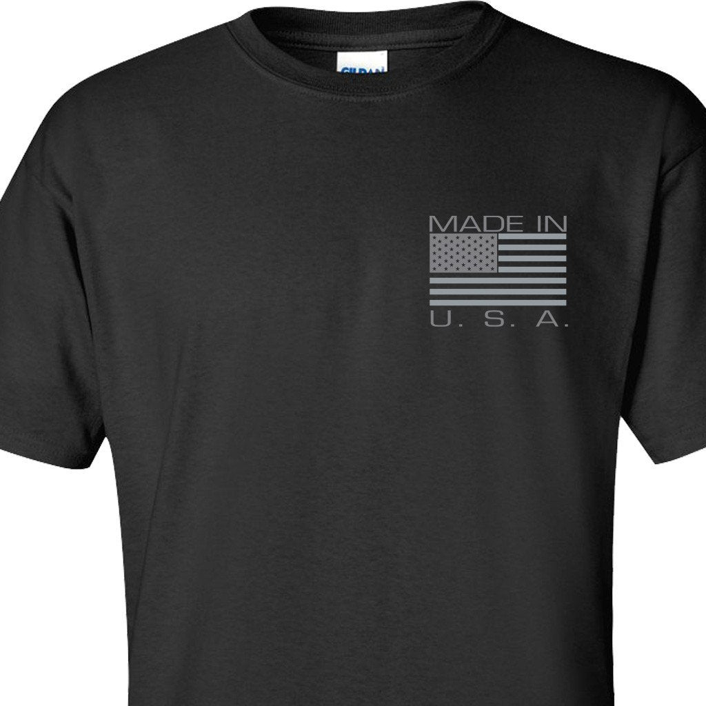 Made in USA Black T-Shirt - Back Printed