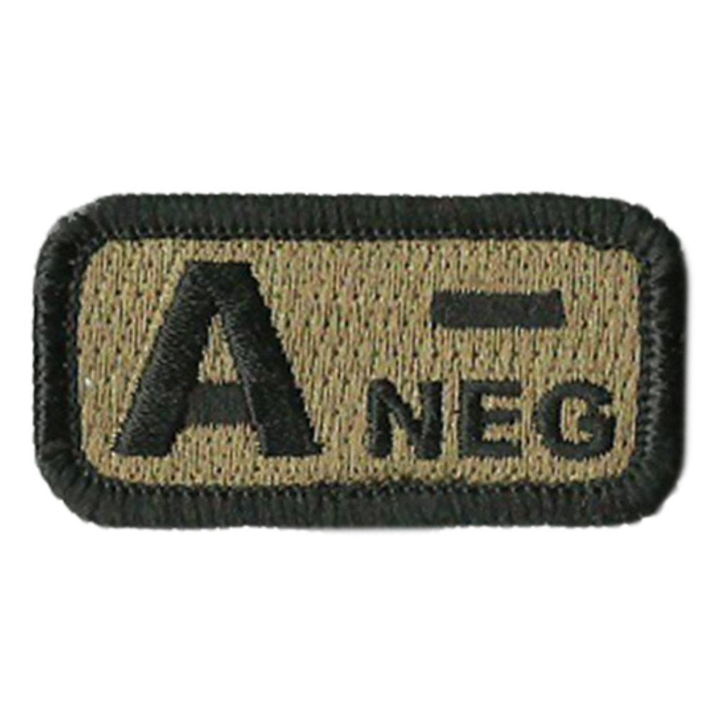 Blood Type O+ Positive Embroidered Patch - Yellow & Black For Velcro/Military Use