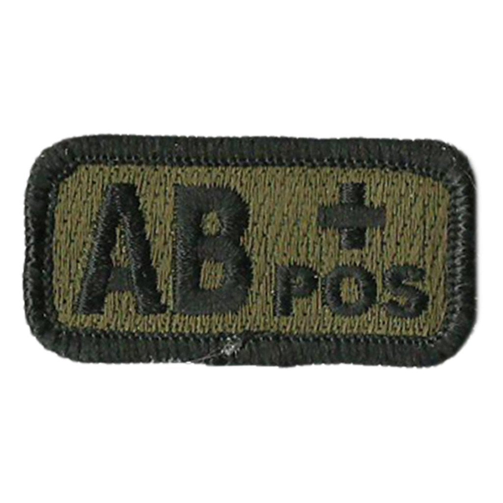 Blood Type Patches - Type AB Positive - 2" x 1"