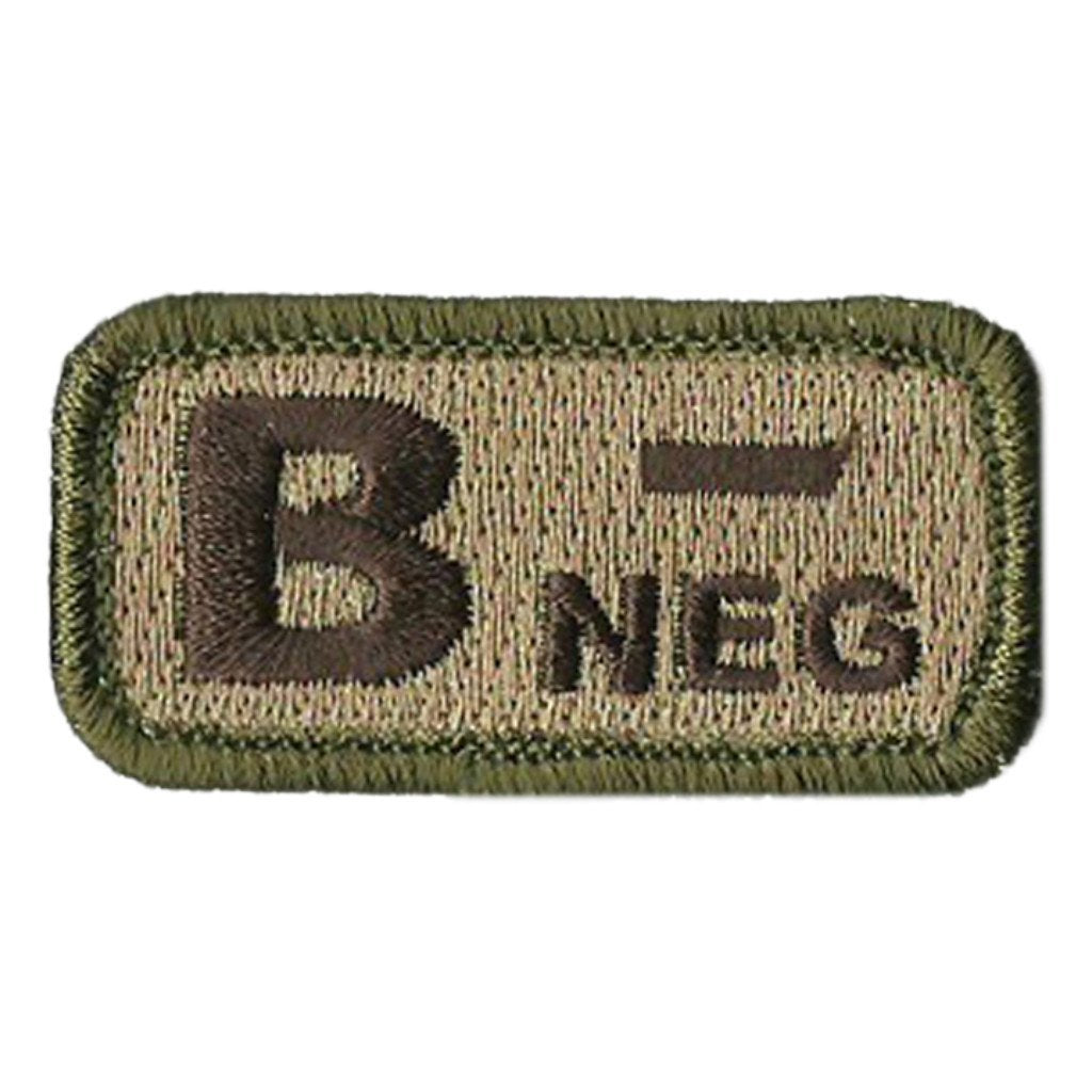Blood Type Patches - Type B Negative - 2" x 1"