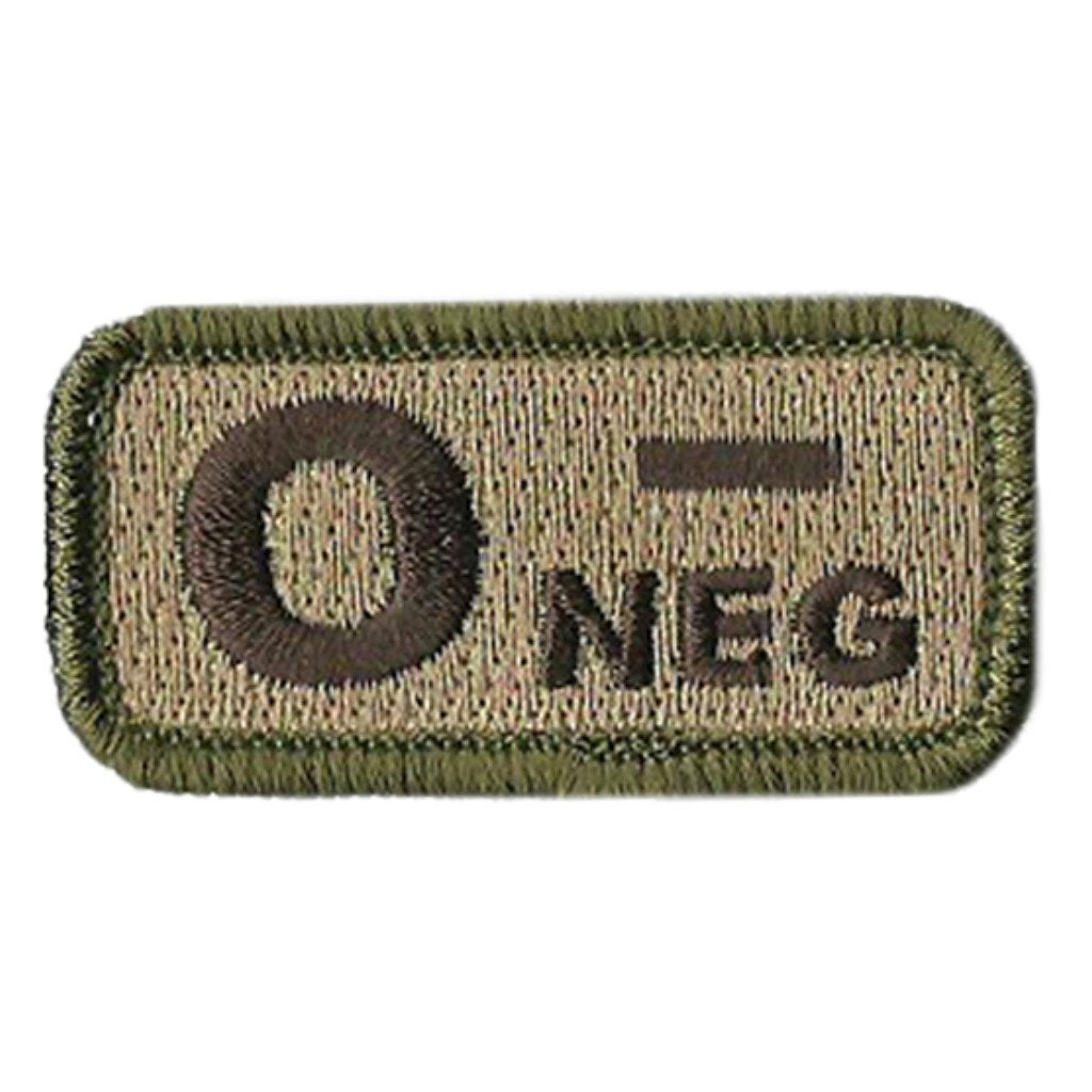 Blood Type Patches - Type O Negative - 2" x 1"