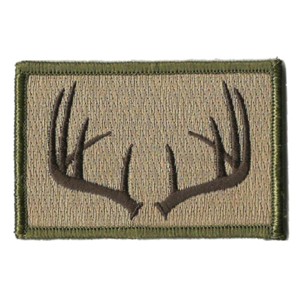 VELCRO® BRAND Fastener Morale HOOK Antlers Deer Wildlife Hunter Hunt  Patches 3x2