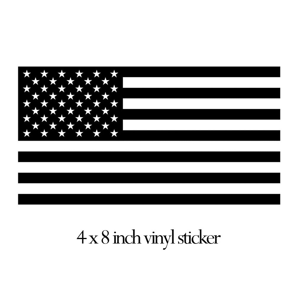 Black White USA 4x8" Bumper Sticker